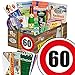 Produktbild 60 Geburtstag Geschenk DDR - SPEZIALITÄTEN Box mit DDR Waren + Geschenkverpackung "Verkehrsschild 60" mit Ostmotiven + gratis DDR Kochbuch + gratis Geschenkkarten – Rotkäppchen Sekt (0,2l), Halberstädter Schmalzfleisch, rote Grütze Himbeer uvm. +++ Ostprodukt DDR Box als Geschenkkorb mit DDR Spezialitäten ++ Geschenk 60. Geburtstagsgeschenke Geschenkkorb für männer geburtstagsgeschenk für Mutter geschenkkörbe Geburtstag 60 Mann Ostgeschenke für Männer Geschenk zum 60. Geburtstag Männer