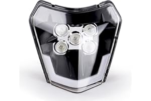 YFZCLYZAXET Moto HA CONDOTTO il Faro Piastra Anteriore Del Faro Fit for KTM EXC 300 XC XCF XCW XCFW SX SXF SXS 125 A 690 2012-2022 Head Light Wick