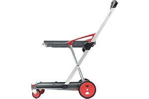 CLAX® Carro de transporte | carro plegable | carro de mano | sin caja plegable | rojo