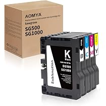 Spaceink Cartucce Inchiostro Sublimazione - Set 4 Colori Per Stampanti Sawgrass SG500/SG1000