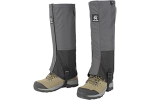 Mecmbj Polainas Impermeables Senderismo, 1 Par, Ajustables Polainas Transpirables para Unisex, para Las Piernas para Montañismo, Esquí, Ropa de Senderismo al Aire Libre