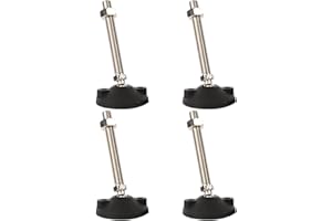 BORDSTRACT 4Pcs M24 Piedini di livellamento, livellatori filettati regolabili,piedi di livellamento a macchina resistenti per il banco di lavoro, attrezzatura meccanica (D125*M24*200)