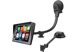 Epronic Support à Ventouse pour Écran Carplay avec 11,8" Bras Long de Bras en Alliage d'aluminium Réglable à 360°, Support Solide pour Pare Brise et Tableau de Bord avec 78mm Disque Adhésif Puissant