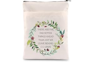 PLITI There Are Far, Far Better Things Ahead Than Any We Leave Behind Inspirational Quote Book Sleeve Narnia Fans Gift (far better things BSU)