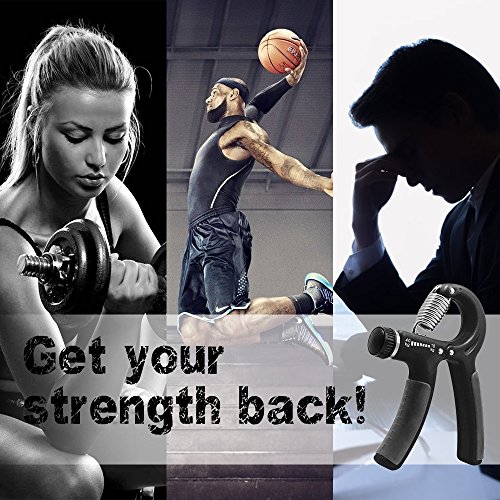 DLAND Handgriff des Stärkungsmittel im 2er-Pack Fitness Pinch Meter einstellbarem Widerstand 22-88 Lbs Arm Hand Gripper Exerciser-Anti-Rutsch - 6