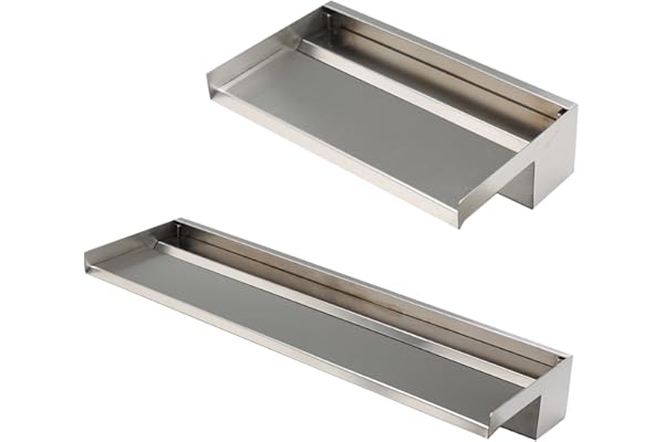 Köhko Cascade Fontaine 15 CM Alberta en Acier Inoxydable V2A (15-150 CM) Mat Chute d Eau Jeu d'eau WF60