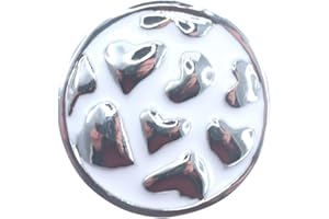 ‎CREATIVE-BEADS Creative-Beads Click-it Button, Charm, Druckknopf, Hearts 18mm, f. Armbänder, Gürtel etc., weiß