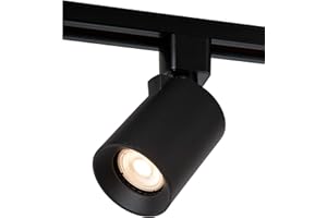 LUCIDE TRACK NIGEL Foco de riel - Sistema de carril monofásico/Iluminación con rieles - 1xGU10 - Negro (Extensión)