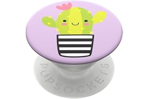 PopSockets PopGrip - Soporte y Agarre para Teléfonos Móviles y Tabletas con un Top Intercambiable - Cactus Pal