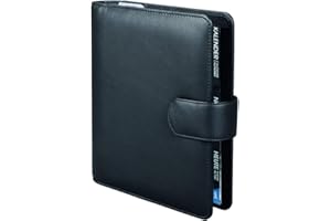 BIND T 5 - Sistema Planner A5 Si Legano Chiusura Magneteca, Pelle, Nero