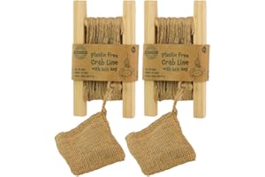 D.A.Y. REPUBLIC Crab Hand Line Reels – Rope, Booms, Weight & Bait Bag for Fishing & Crabbing – Safe & Fun for Adults, Kids & Family – Catch Fish, Prawns & Crayfish