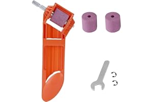 ASTUR GROUP Afilador de Brocas Naranja + 2 Muelas Extra Soporte Herramienta Portátil Accesorios Taladro Amoladora Vástago Recto Esmeril Fácil Metal Acero Cobalto HSS Alta Dureza