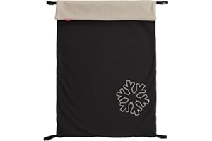 ByBoom® Copertina termoattiva in softshell per la carrozzina; copertina funzionale/universale/da outdoor per bebè, Colore:Nero/Beige