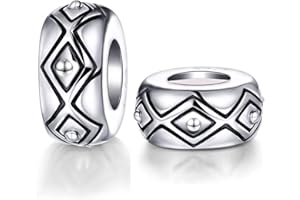 GLOBALWIN JEWELRY Jewelry Charm en Argent Sterling Perle de Charme Bouchon- Entretoise Charms pour Bracelet Style Pandora Globalwin