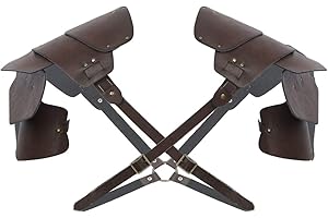 MSemis Arnés de Pecho para Hombres Disfraz Armadura Medieval Arnés de Cuero Hombreras Cosplay Disfraces Steampunk Despedida Fiesta