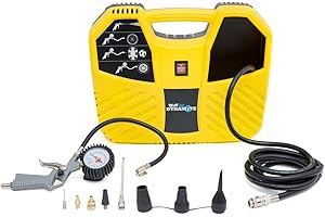 Air Compressor 6.33CFM 116psi 8 BAR 1100w 1.5HP Tyre Inflator 'Wolf Dynamite' Oil Free Portable 230V with 10pc Air Tool Kit - 2 Years Warranty