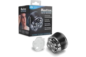JML Maxilisse Head Shaver for Men - Professional Electric Shaver with 5 Floating Heads, Cordless, Rechargeable & Lightweight Design with Ergonomic Comfort Grip for Ultra-Close Smooth Head Shaving