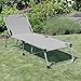 Produktbild Wohaga XXL Sonnenliege 'Adelaid' Aluminiumgestell, 212x71cm, Textilenbespannung Grau, 5-Fach verstellbare Rückenlehne, klappbar, platzsparend, wetterfest, ideal für Garten und Camping