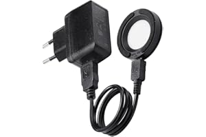 ETT Eco Tech Time Lampa LED do szybkiego ładowania do zegarków solarnych, ładowarka z portem USB i adapterem sieciowym, czarny