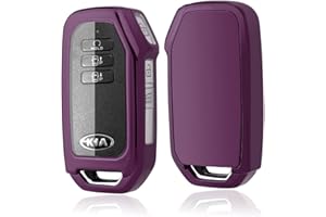 SHAOHAO Etui na kluczyki do Kia EV6 2022/2023, TPU, silikonowe etui na kluczyki samochodowe, etui ochronne (fioletowe)