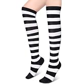 Blulu Striped Knee High Socks for Women