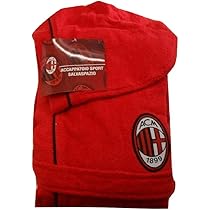 Accappatoio Ufficiale AC Milan - Uomo, 100% Cotone, Taglie S-XXL - Foto 11