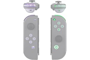 eXtremeRate Multicolore Tasti Luminosi DFS LED Kit per Nintendo Switch Joycon,Pulsanti Direzionali ABXY Trigger Ricambio per NS Switch OLED Joycon Controller(NON Include Joycon)-Bianco