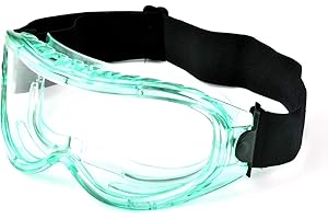 Safeyear Anti Fog Safety Goggles -SG007GN Scratch Resistant & UV Protection Safety Glasses for Men, Eye Impacted Sealed Protective Work Goggles Over Spectacles for DIY, Lab, Welding, Grinding