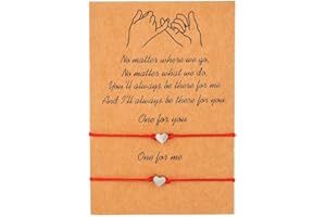 Nazeauf Pinky Promise Bracelets - Adjustable Handmade String Rope Relationship Bracelets - Star Friendship Couple Distance Matching Bracelet for Best Friends Boyfriends and Girlfriends