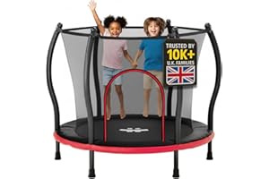 Happin® 55” Toddler Trampoline, Indoor & Outdoor, Ages 1-6, 5FT Kids, Ultra Safe Rebounder Trampoline for Kids with Safety Enclosure Net, for Toddler Boys & Girls