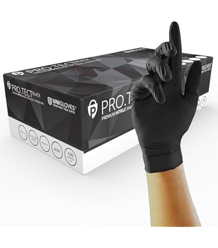 Black Nitrile Disposable Gloves - View #8