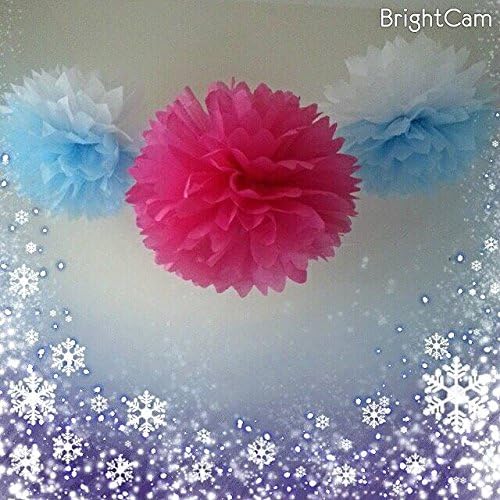 frozen birthday party decorations Anna Elsa Olaf TISSUE PAPER POMPOMS