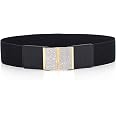WedDecor Western Cowboy Belt - Black PU Leather, 25mm Wide, Vintage Gunmetal Buckle, 2 Row Rivets - View #11