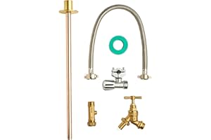 Hiatt Hardware Garden Tap Kit PFTE Tape, Simple DIY Installation Outdoor Water Flow Kit Pack No Pipe Cutting Bibtap Best Home Water Supply Kit
