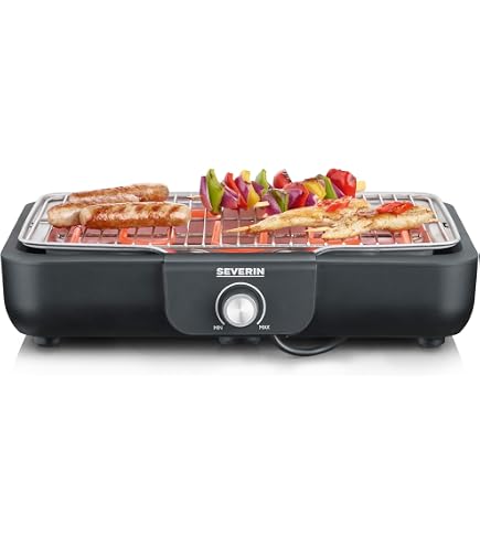 Barbecue A Carbone Portatile KEKAI Crater | Con Ventilatore A Batteria, Griglia Rimovibile, Senza Fumo | Per Tavolo