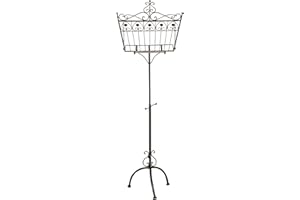 Biscottini Leggio Porta Menu - Leggio Musicale in Ferro battuto da Pavimento L46xPR32xH90-170 - Cavalletto Espositore Pubblicitario Pieghevole - Portamenu Ristorante - Leggio per Libri da Tavolo