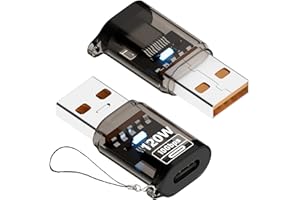 MEPSIES USB auf USB C Adapter (2er-Pack), USB auf Typ-C Adapter, USB 3.2 Gen2 10Gbps High-Speed Kabelkonverter, Kompatibel mit iPhone 16 15 14 13 12 Pro, Samsung Galaxy S24 S23 S22 und Mehr, Schwarz