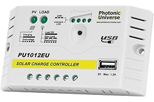 PHOTONIC UNIVERSE 10A solar charge controller / regulator for 12V batteries and solar panels up to 160W