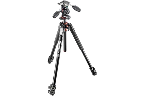 Manfrotto MK190XPRO3-3W Kit Trépied en Aluminium 3 Sections + Rotule 3 Dimensions Noir