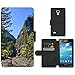 Produktbild PU Leder Wallet Case Folio Schutzhülle // F00003573 Außenanlagenbaum Konifere Landschaft // Samsung Galaxy S4 Mini i9190
