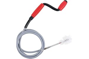 ROKA STORE Rohrreinigungsspirale 8mm x 1,4m mit Bürste und Kunststoffmantel