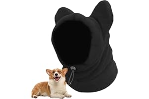 QURYGIN Lot de 2 chapeaux d'hiver pour chien – Chapeau chaud en polaire pour chien, chapeau d'hiver apaisant pour animaux de compagnie, couverture des oreilles de chien, coupe-vent réglable et silencieux pour