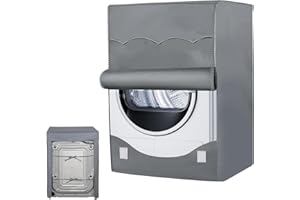 KILDOWS Funda Lavadora Exterior, 60x64x85 cm Cubierta Lavadora Impermeable Antipolvo Fundas Secadoras Exterior Funda de Protección Cubre Lavadora Accesorios para Lavadoras y Secadoras de Carga Frontal