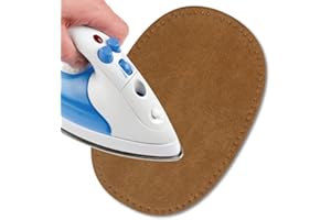 USIT, Toppe Scamosciate Termoadesive, 16x11 cm, Ideali per Riparare Pantaloni, Giacche e Camicie, Tinte Inalterabili, 2 Pezzi, Cammello