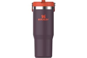 STANLEY Flip Straw Tumbler 1.0 Botella Agua con Pajita 0.89L - Conserva el Frío 12 Horas - Termo Agua Fria - Acero Inoxidable - Sin BPA - Fácil de llevar - Apta Para Lavavajillas - Plum