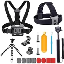 Kit Accessoires Caméra Action 28 En 1 - Compatible GoPro Hero 11 10 9 8 Max 7 6 5 4, Insta360, DJI, SJCAM - Trépied Octopus, Monopode, Supports