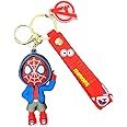 WOW Keychains Silicone Marvel X Minion Spider-Man Superhero Keychain, Multicolour (Pack of 1)