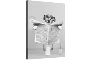 EPOKNQ Images sur toile de bœuf des Highlands, drôle, noir et blanc, motif de vache des Highlands, pour chambre à coucher, salon, décoration moderne, sans cadre, 40 x 60 cm