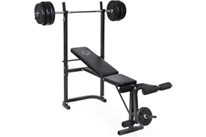 O'Fitness - Banc de musculation avec barre + poids 20KG inclus