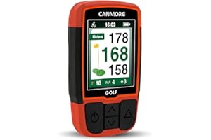 CANMORE HG200 GPS para Golf - Pantalla a Todo Color Resistente al Agua con más de 41.000 Datos Esenciales de Campos de Golf y Hoja de puntuación - Campos gratuitos en Todo el Mundo, Naranja